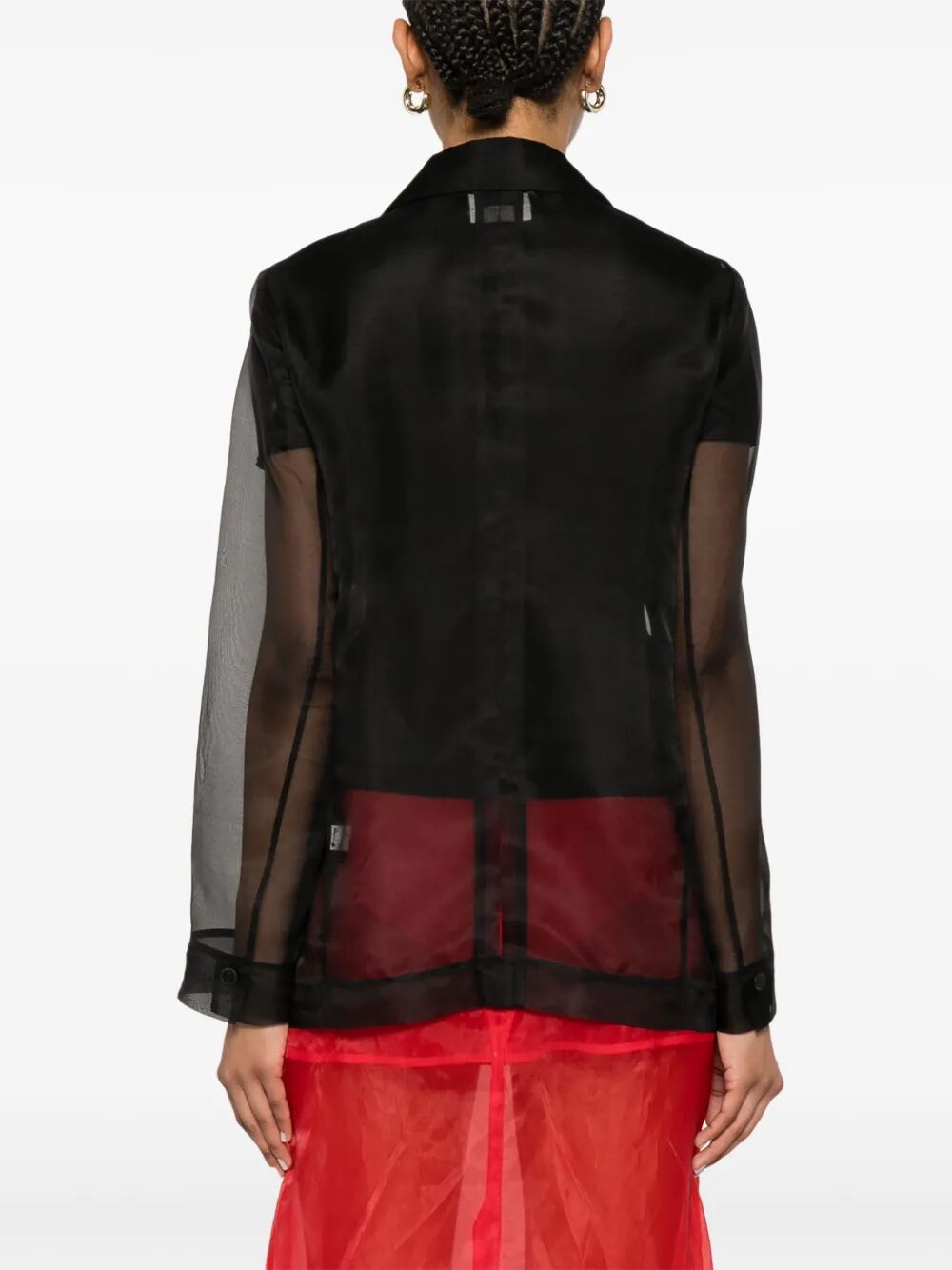 Blazer effetto trasparente