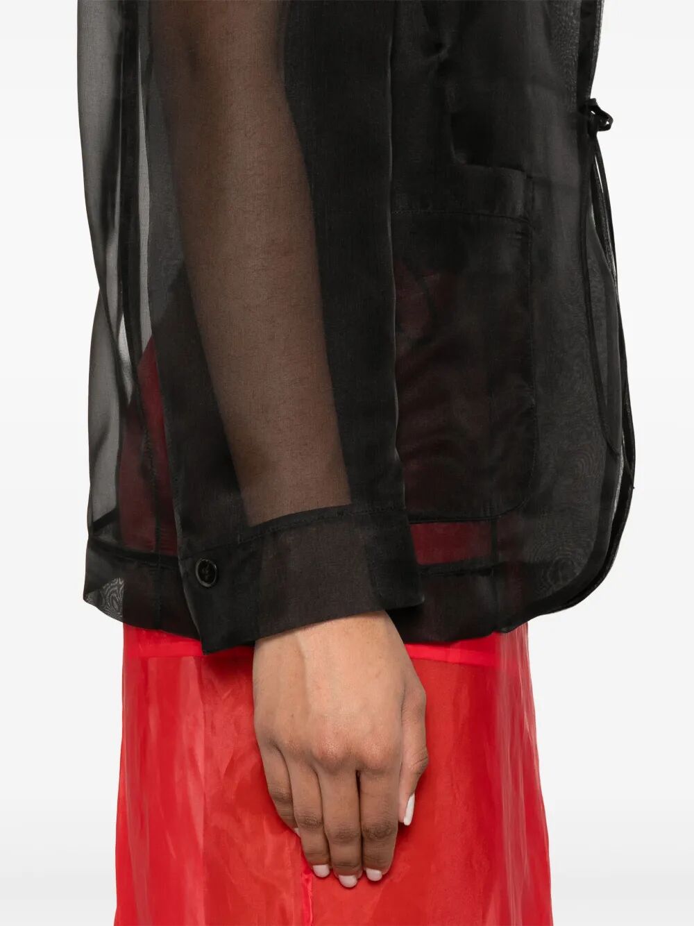 Blazer effetto trasparente