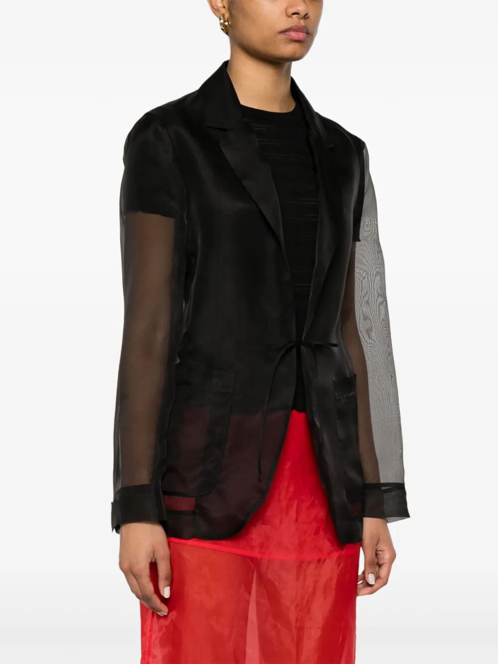 Blazer effetto trasparente