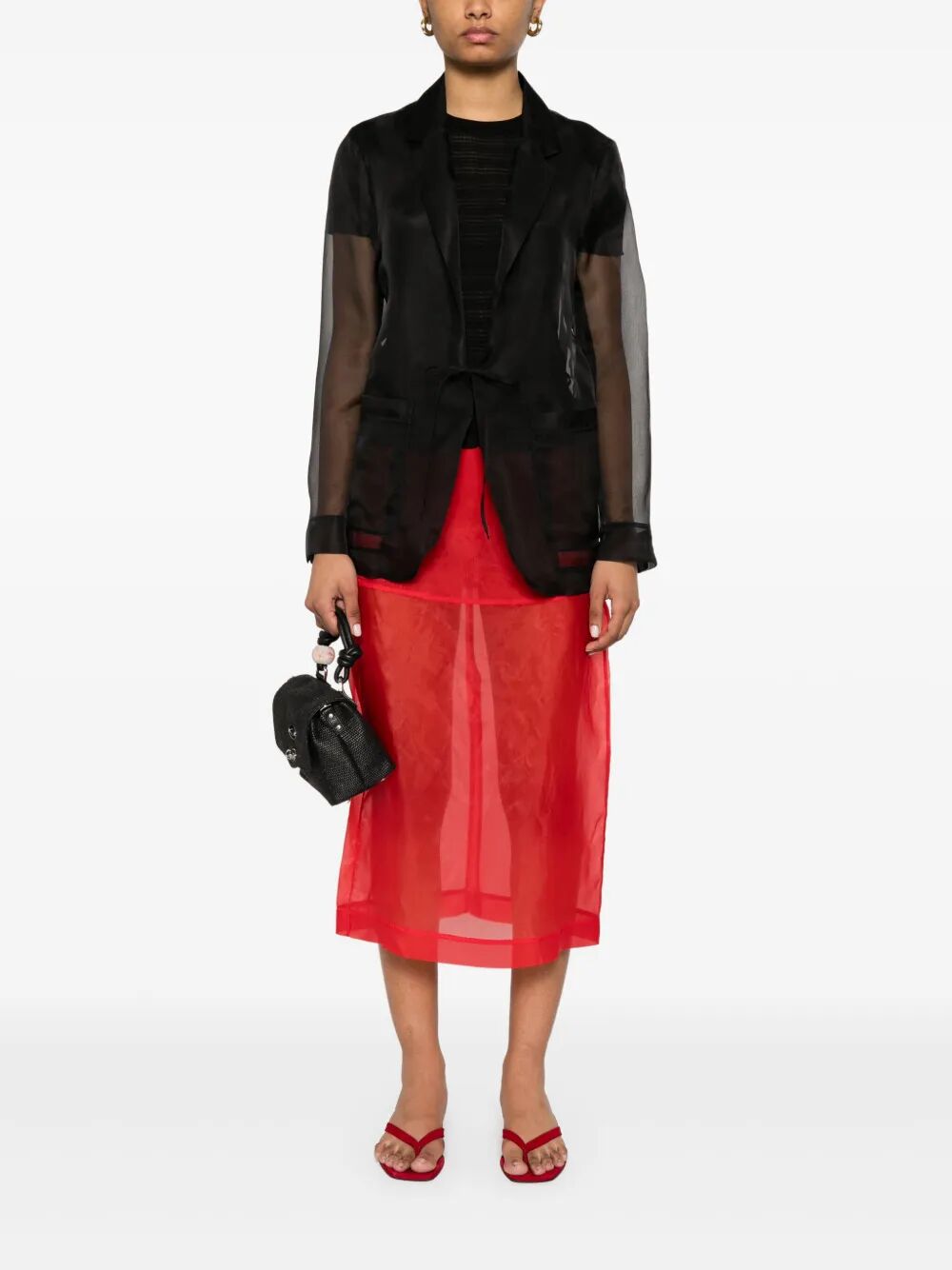 Blazer effetto trasparente