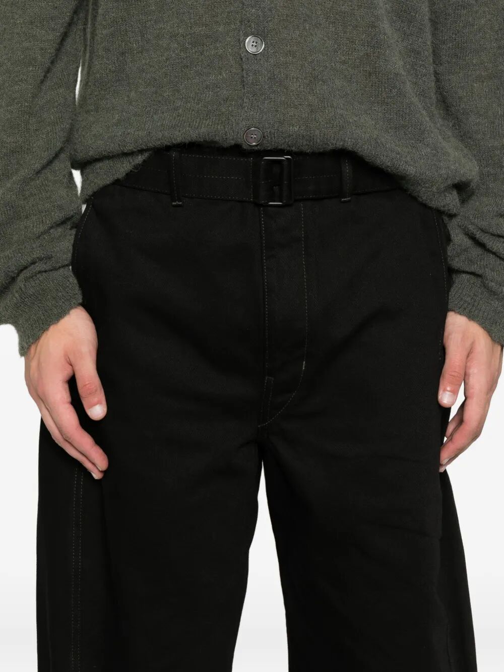TWISTED BELTED PANTS