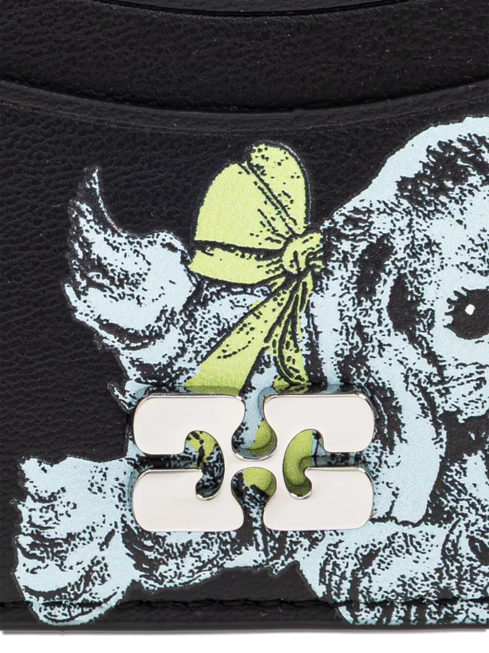 Ganni Card Holder Blue Dog