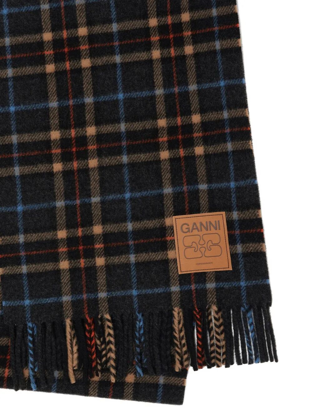 Double Face Wool Check Scarf