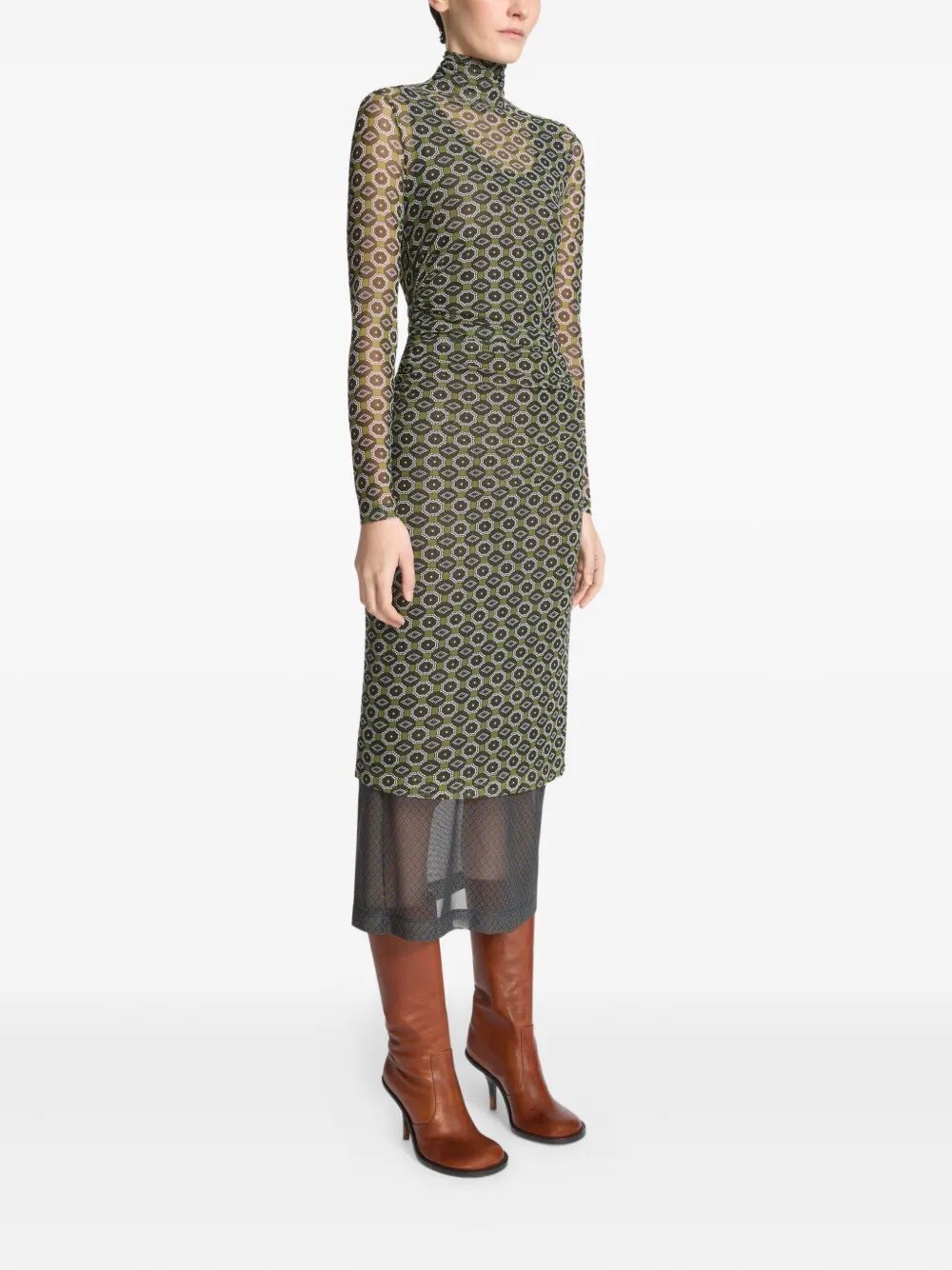 Abito lungo in mesh