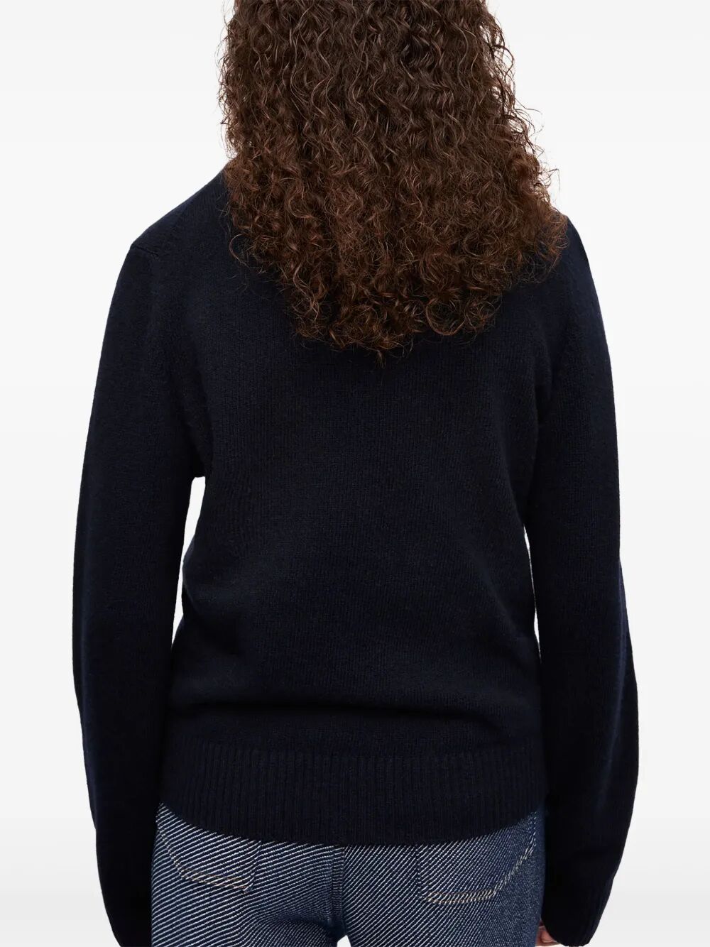 Graphic Wool Mix Baseball Crewneck