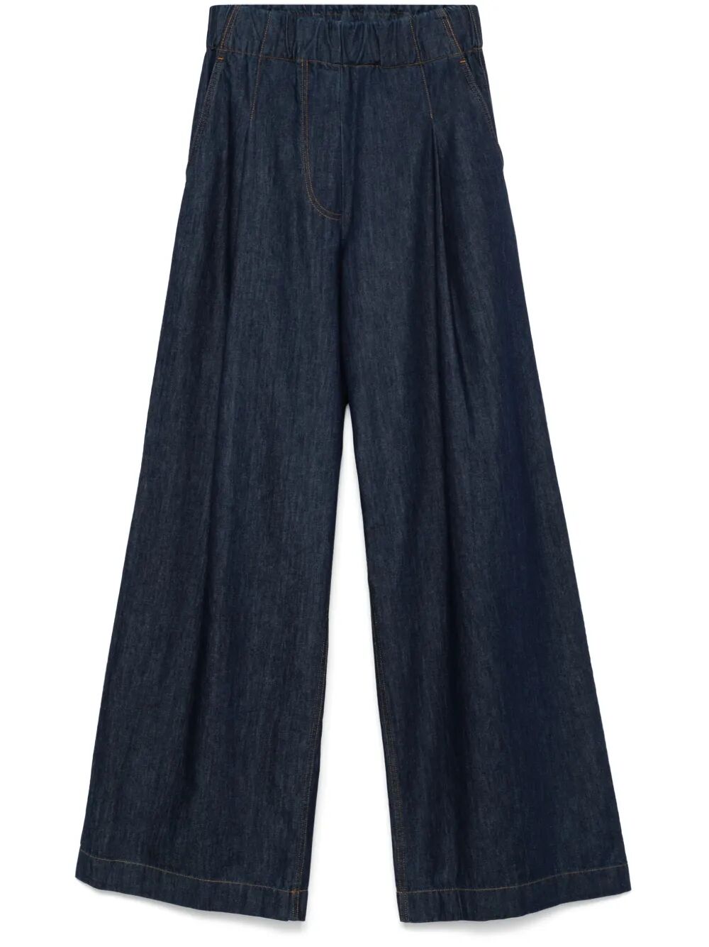 Jeans a palazzo con banda elastica