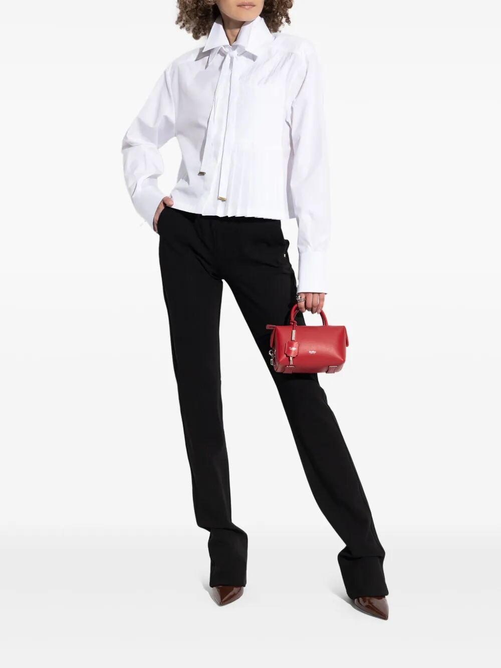 Camicia crop a maniche lunghe