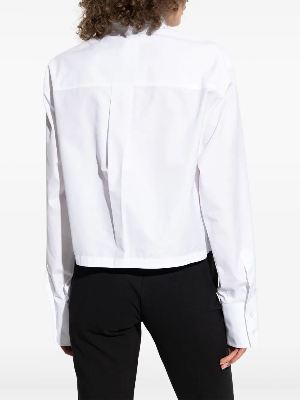 Camicia crop a maniche lunghe