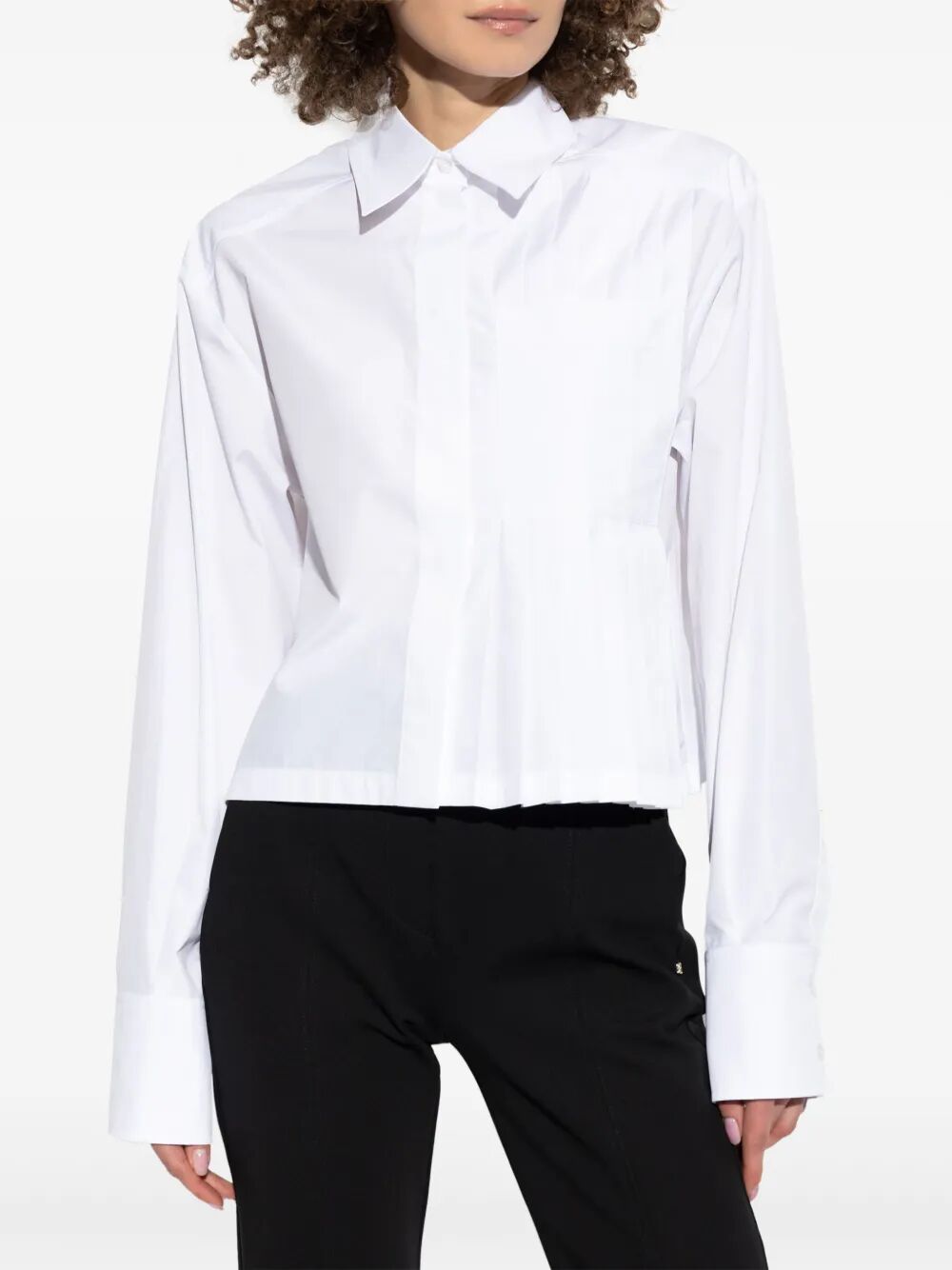 Camicia crop a maniche lunghe
