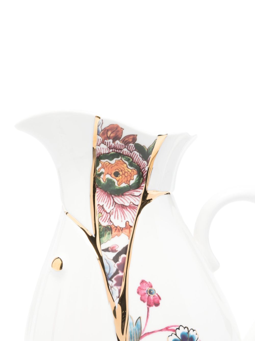 "KINTSUGI" CARAFFA IN PORCELLANA E ORO 18,99X14,23 H. 25,5 CM
