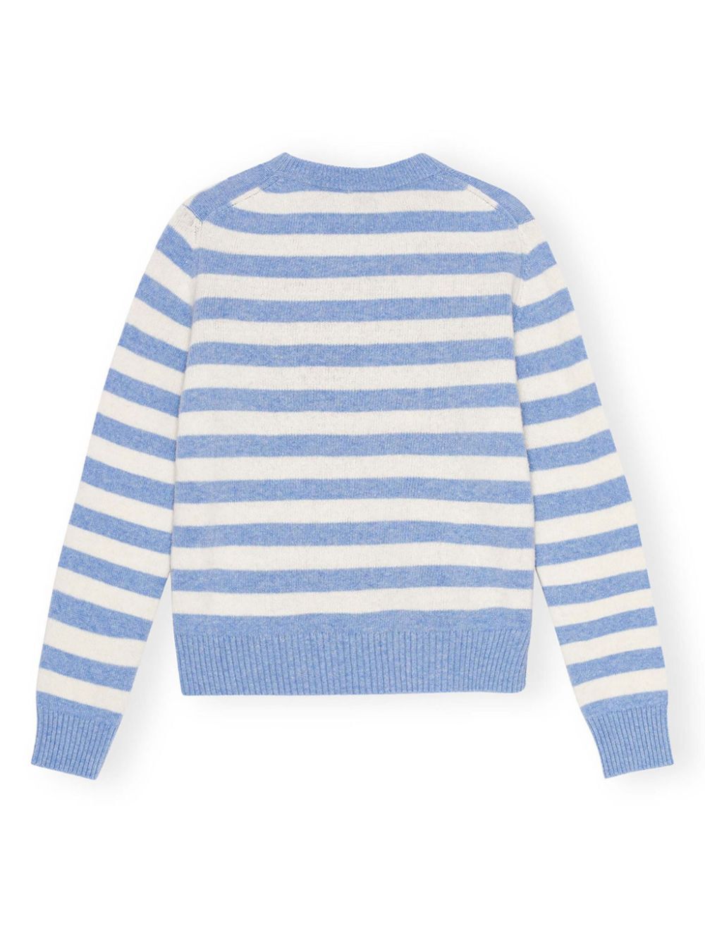 Striped Graphic Wool Mix Cats Crewneck