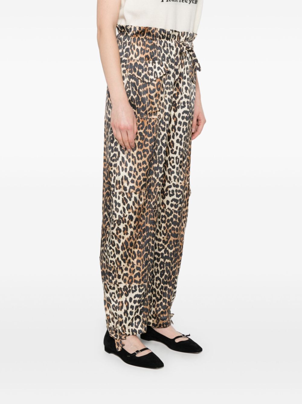 Printed Satin Pants