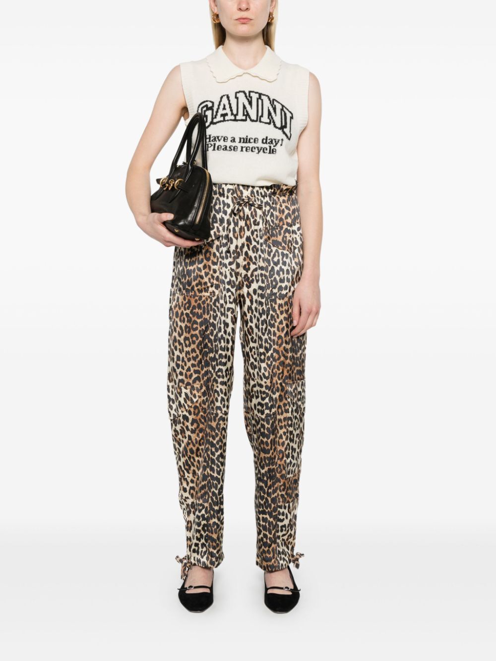 Printed Satin Pants
