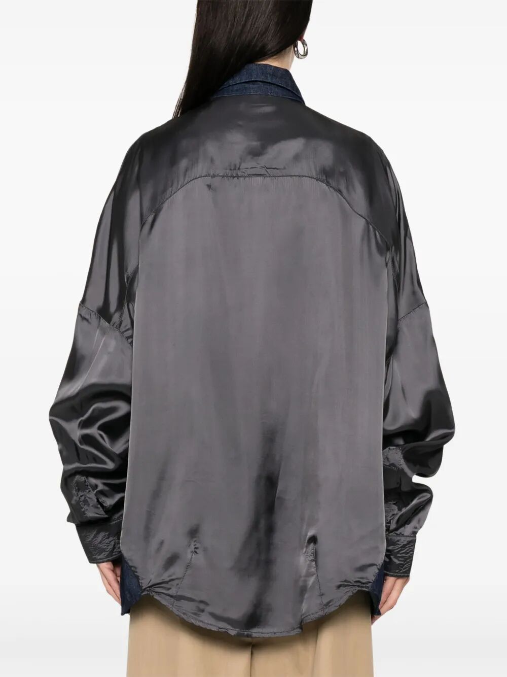 Camicia oversize a maniche lunghe