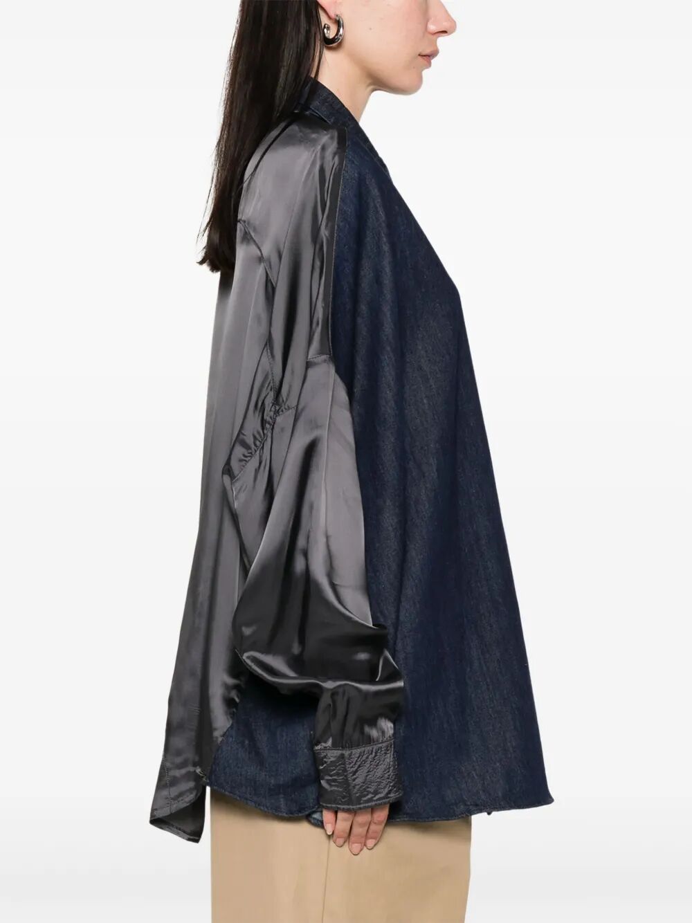 Camicia oversize a maniche lunghe