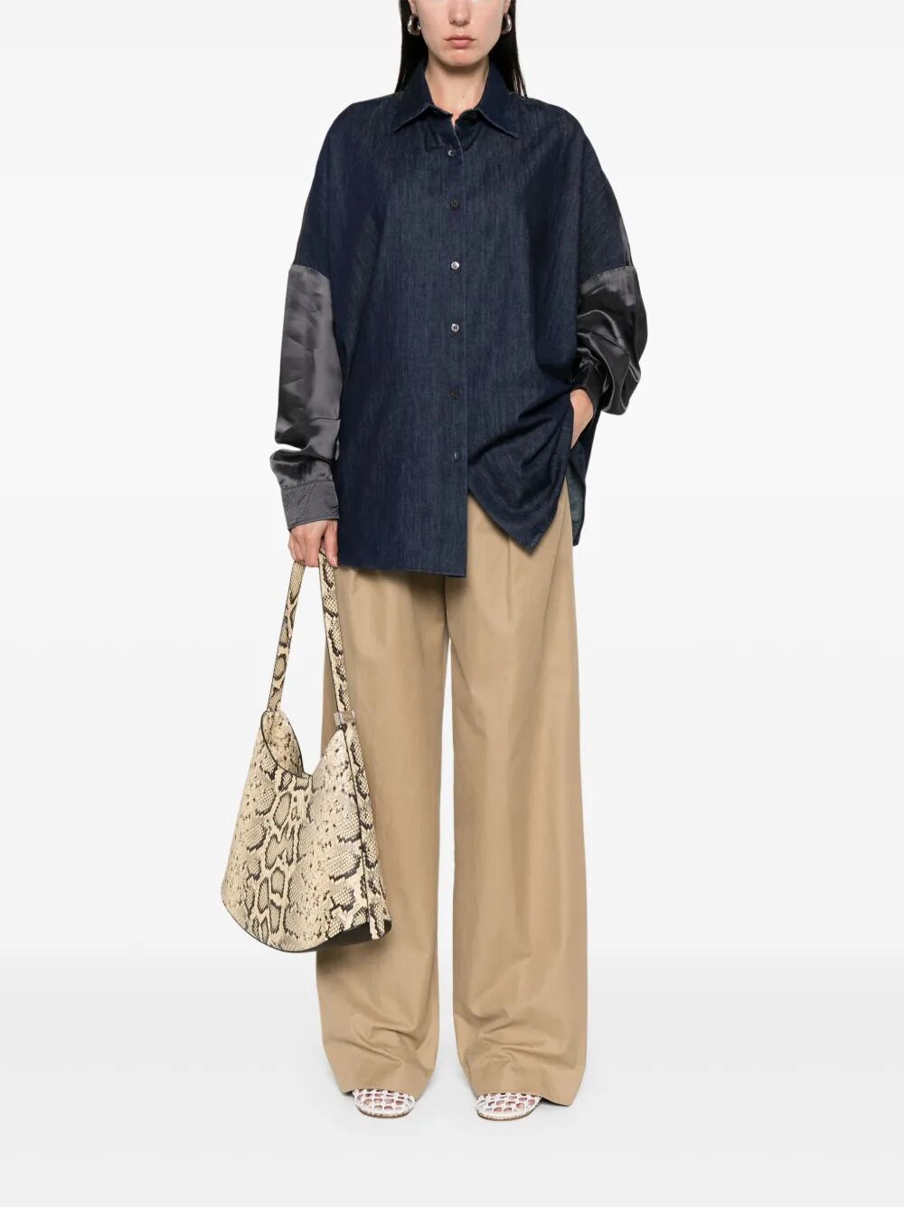 Camicia oversize a maniche lunghe