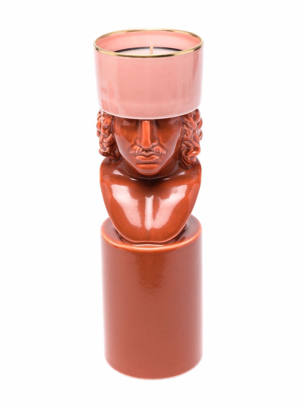 PORTACANDELA IL LETTERATO RED CLAY