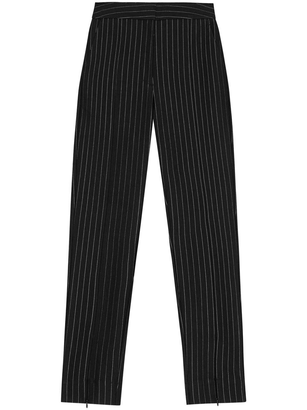 Compact Stripe Jersey Mid Waist Pants