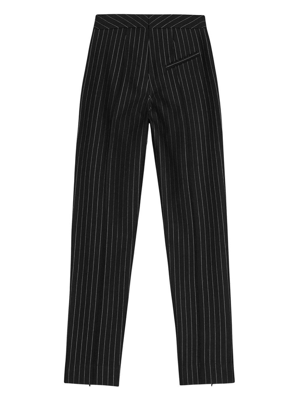 Compact Stripe Jersey Mid Waist Pants