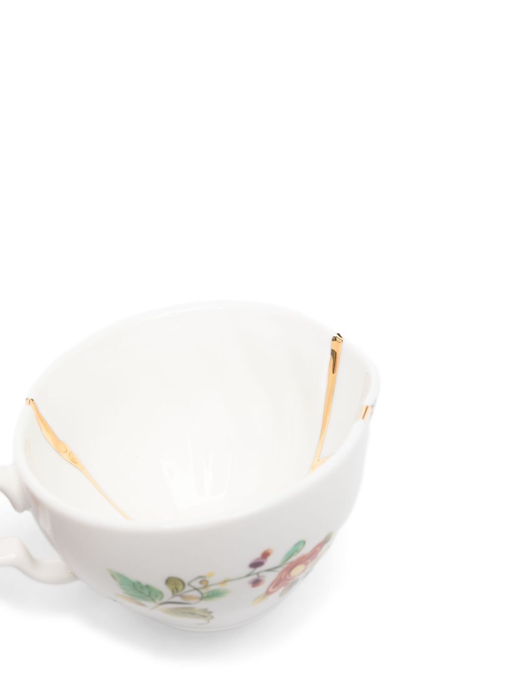 SET DA TE CON TAZZA E PIATTINO IN PORCELLANA E ORO "KINTSUGI" #2