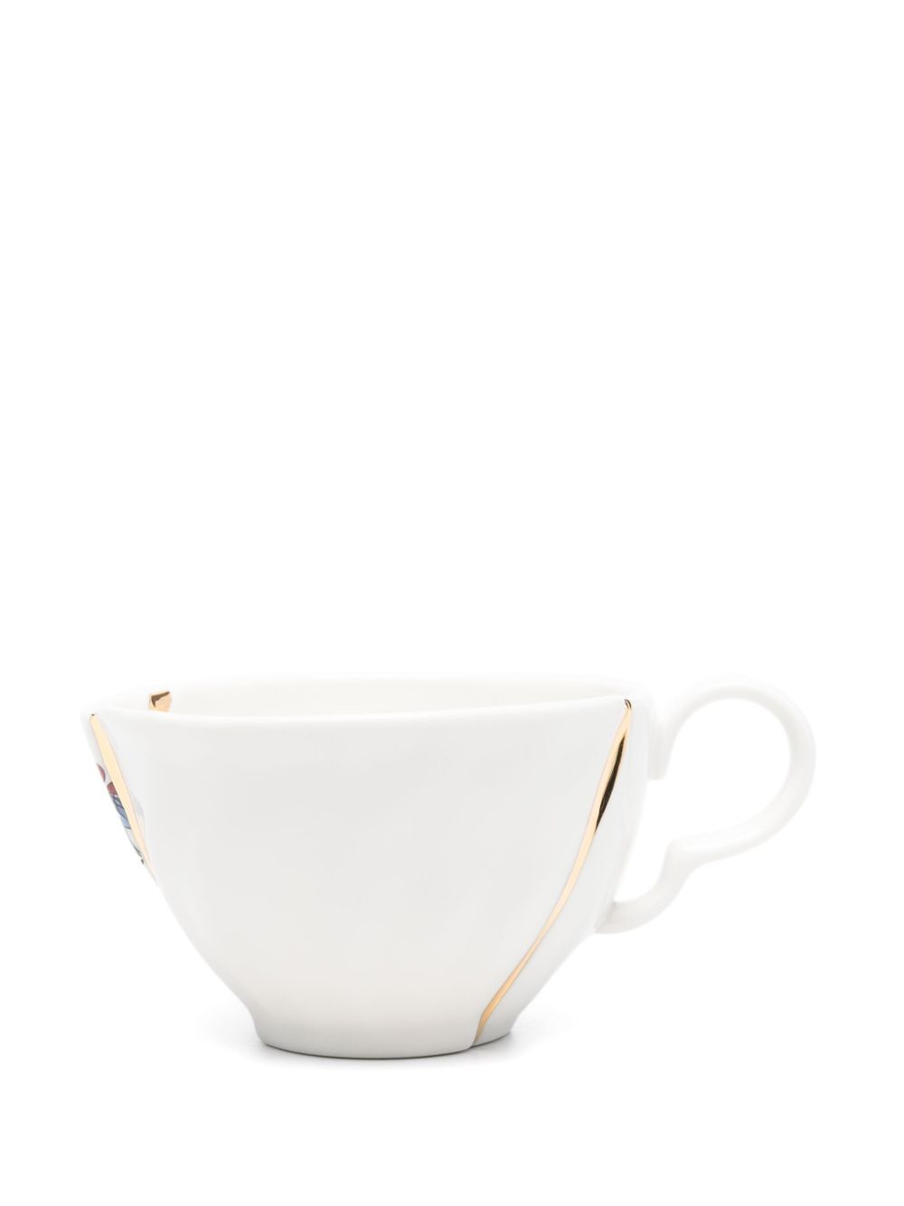 SET DA TE CON TAZZA E PIATTINO IN PORCELLANA E ORO "KINTSUGI" #2