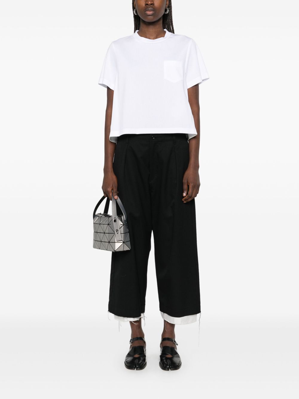 Nylon Twill Mix Cotton Jersey Tshirt