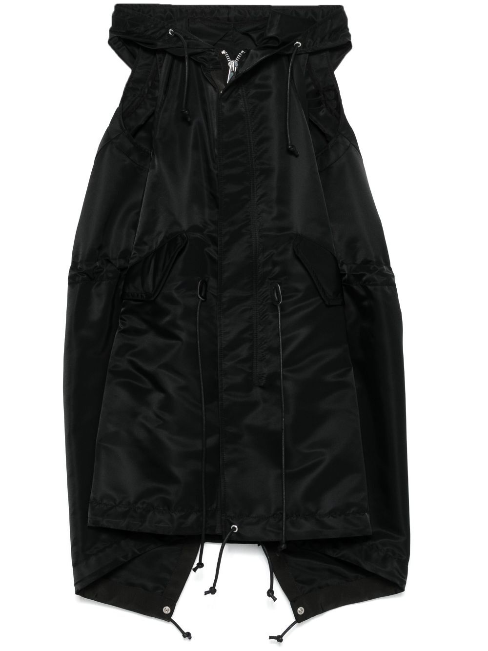 Nylon Twill Hoodie Vest