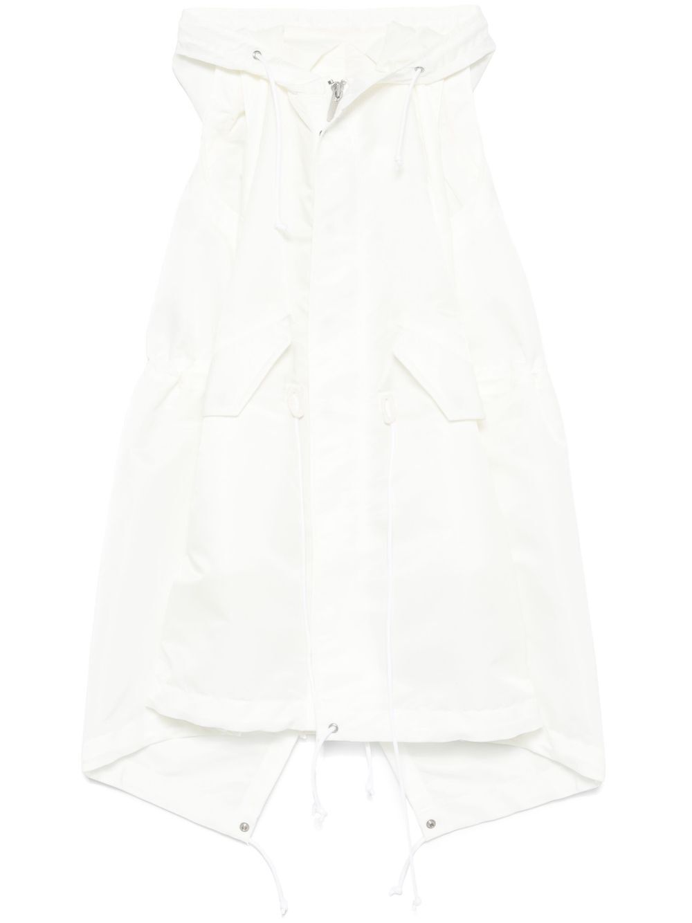 Nylon Twill Hoodie Vest