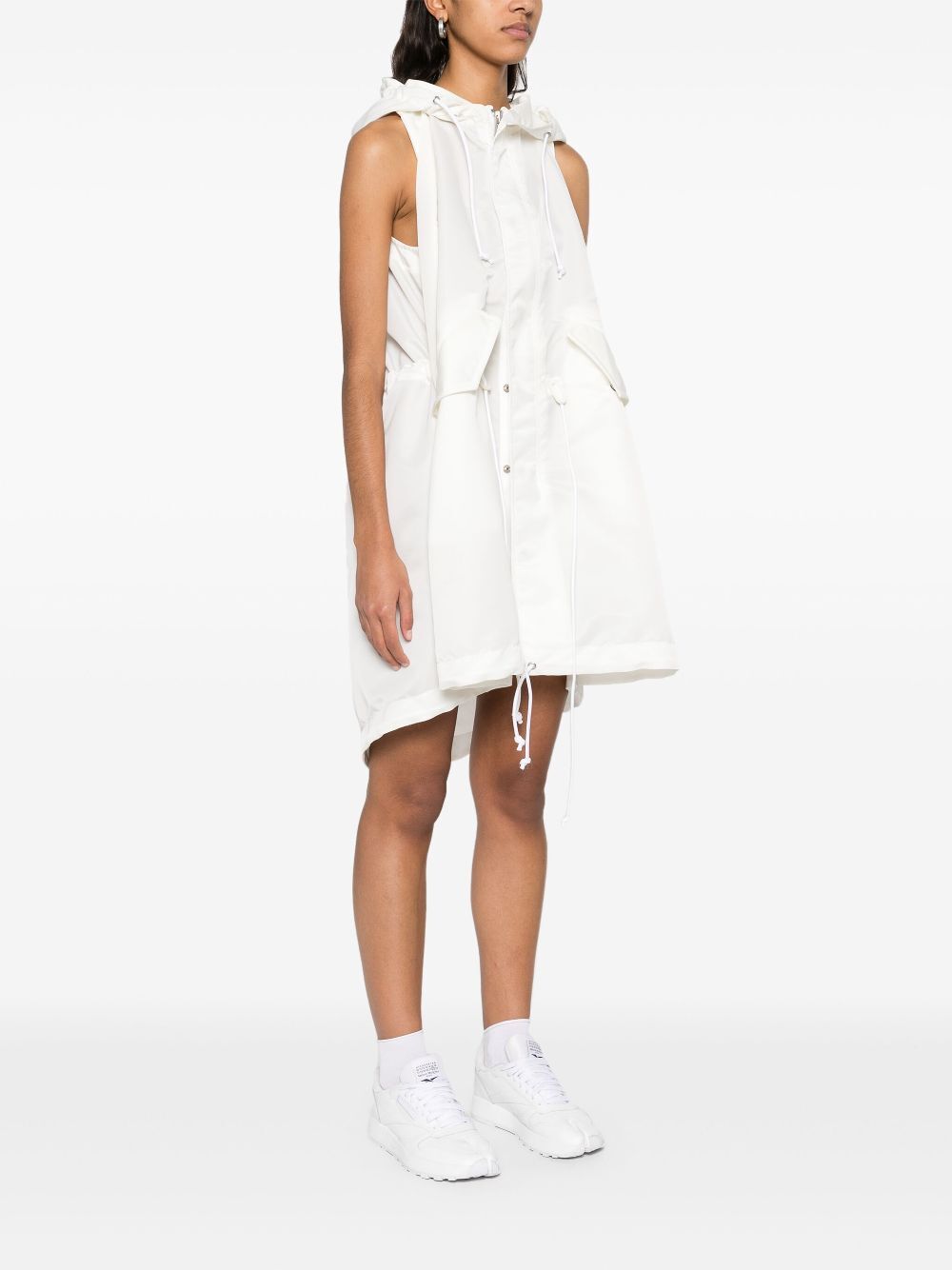 Nylon Twill Hoodie Vest