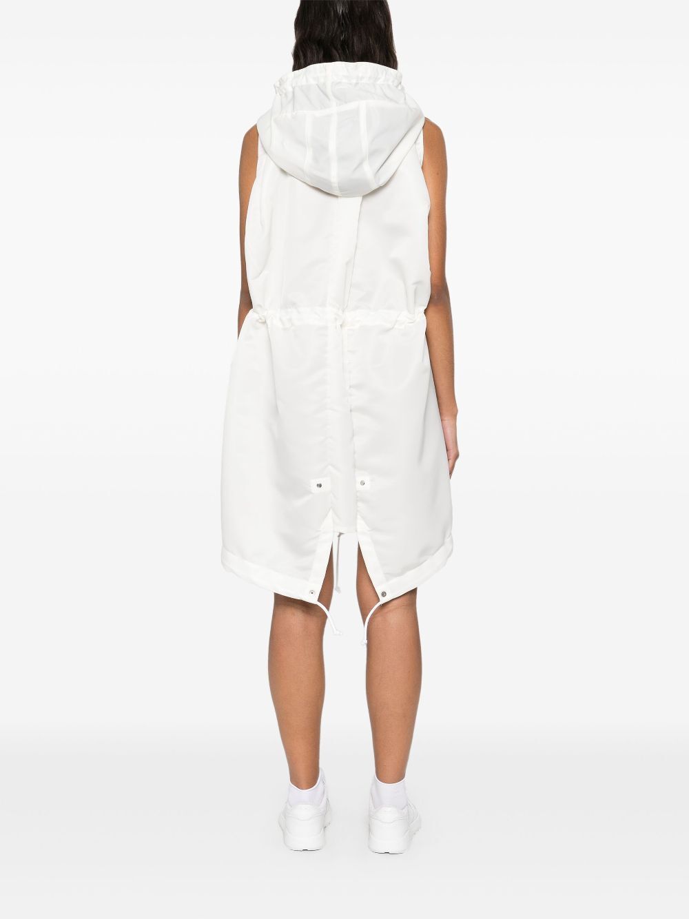 Nylon Twill Hoodie Vest