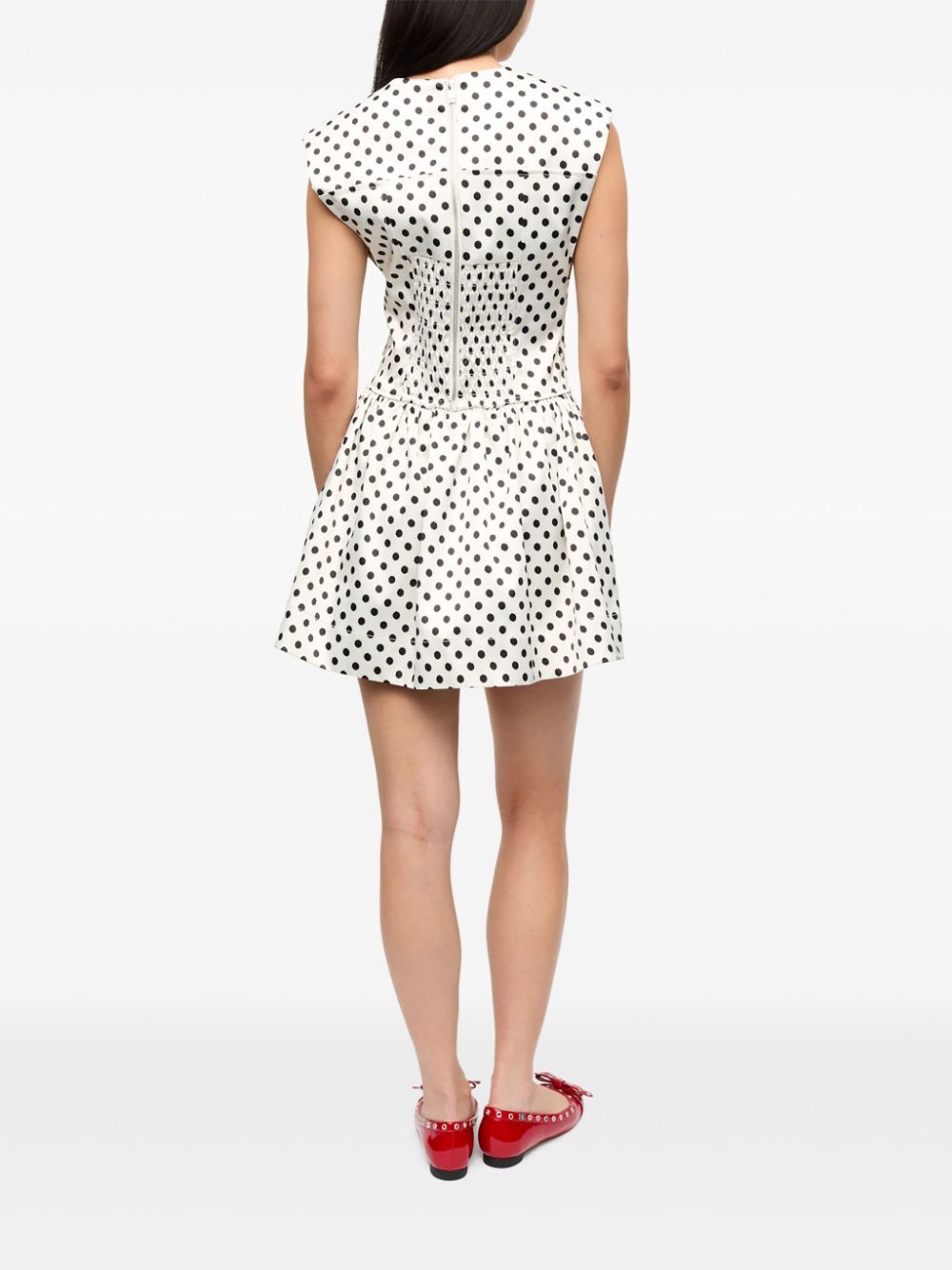 Printed Double Satin Corset Mini Dress