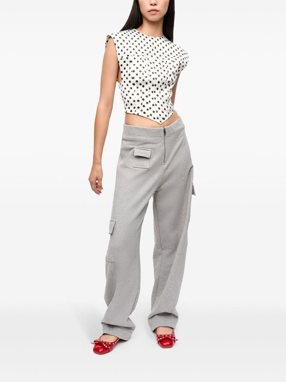 Printed Double Satin Corset Blouse