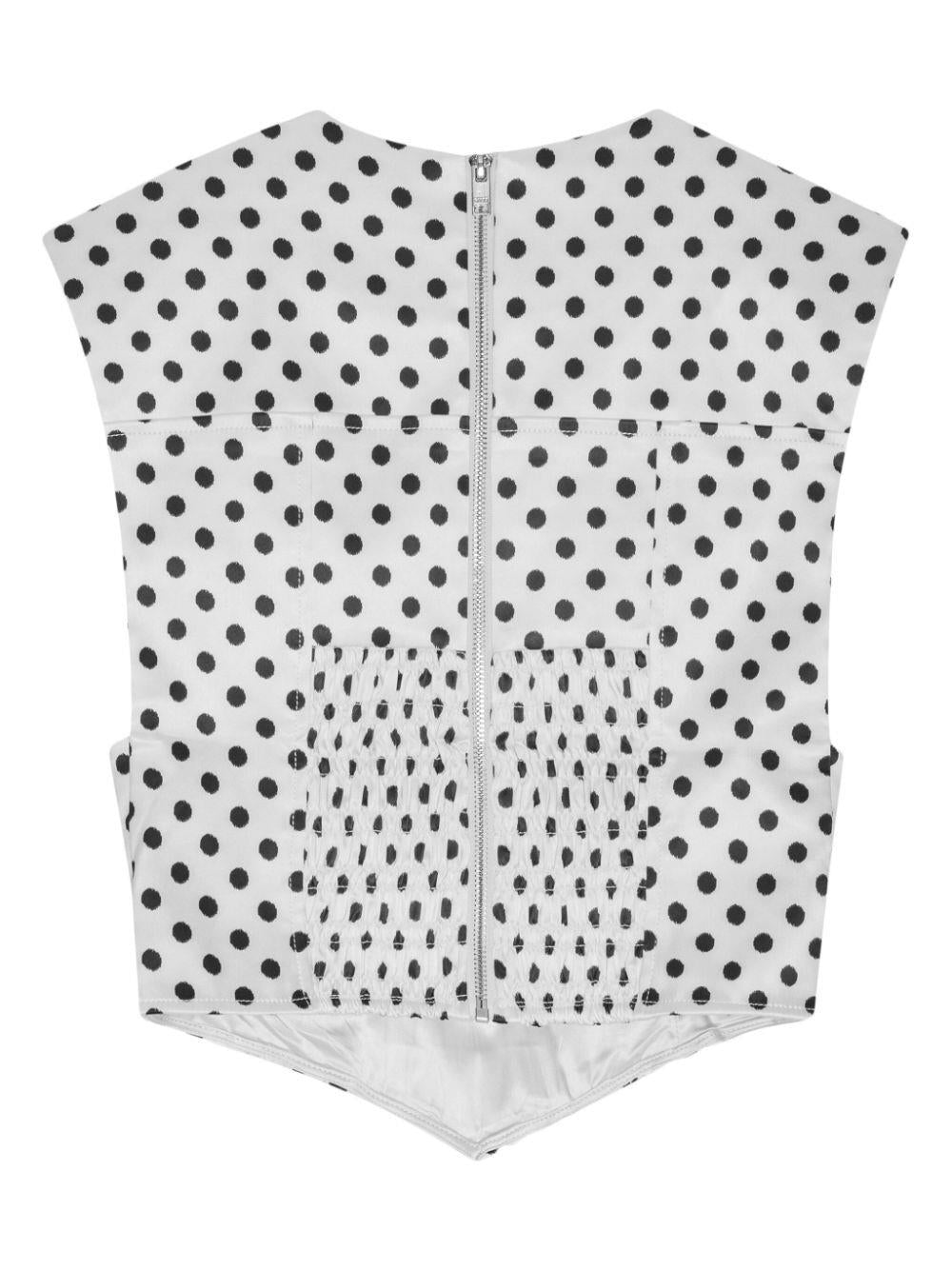 Printed Double Satin Corset Blouse