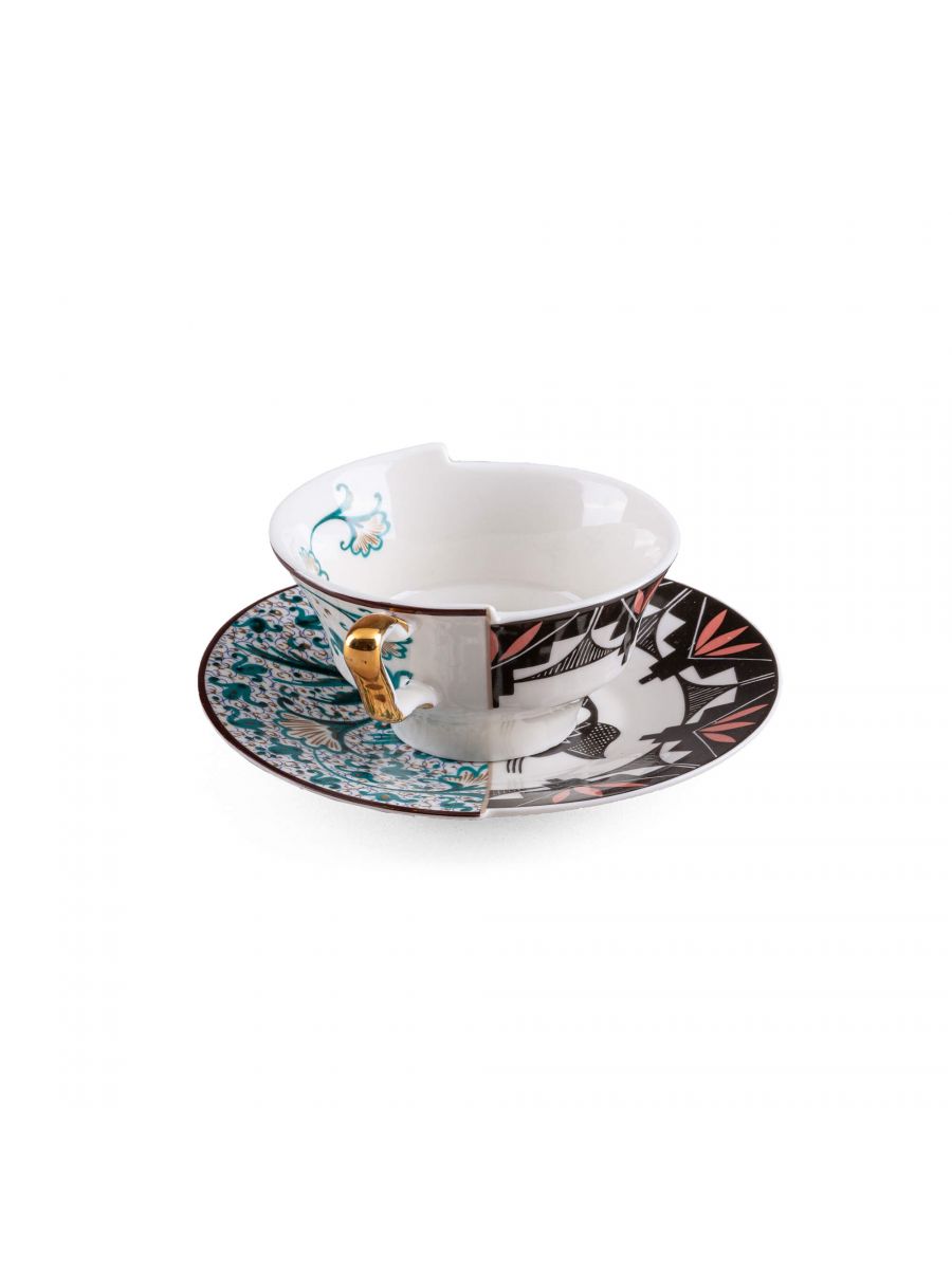TAZZA DA TÈ CON PIATTINO "HYBRID-ASPERO"