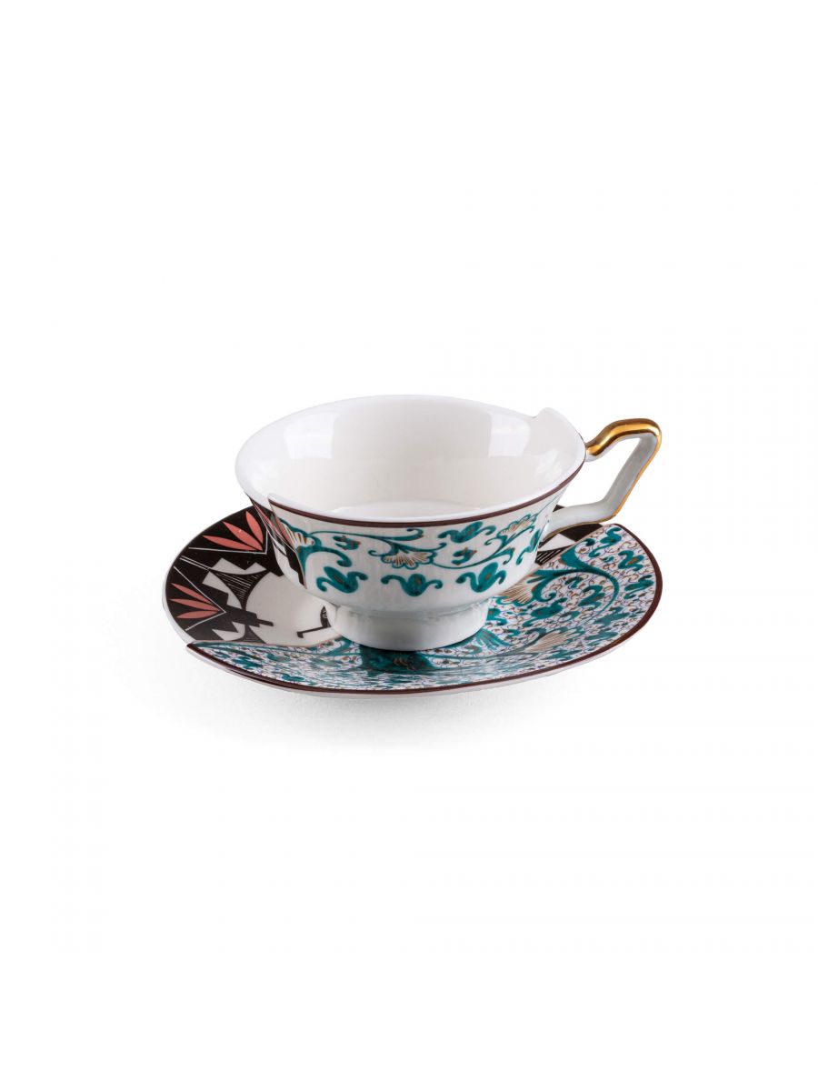TAZZA DA TÈ CON PIATTINO "HYBRID-ASPERO"