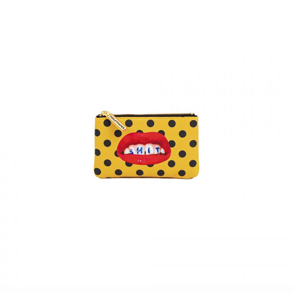 ASTUCCIO IN PU STAMPATO "TOILETPAPER" Cm. 15,5x9,5 - SHIT