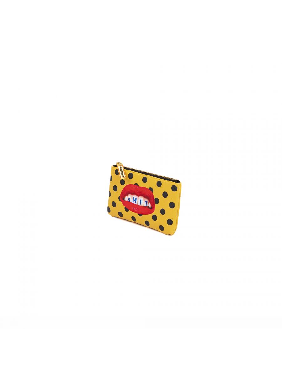 ASTUCCIO IN PU STAMPATO "TOILETPAPER" Cm. 15,5x9,5 - SHIT