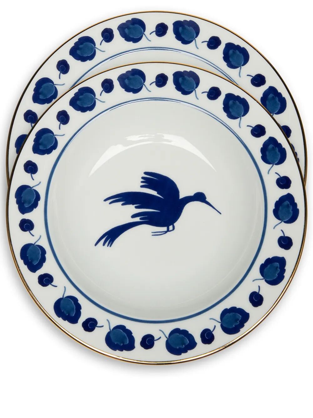 SOUP PLATES SET OF 2 PORCELAIN