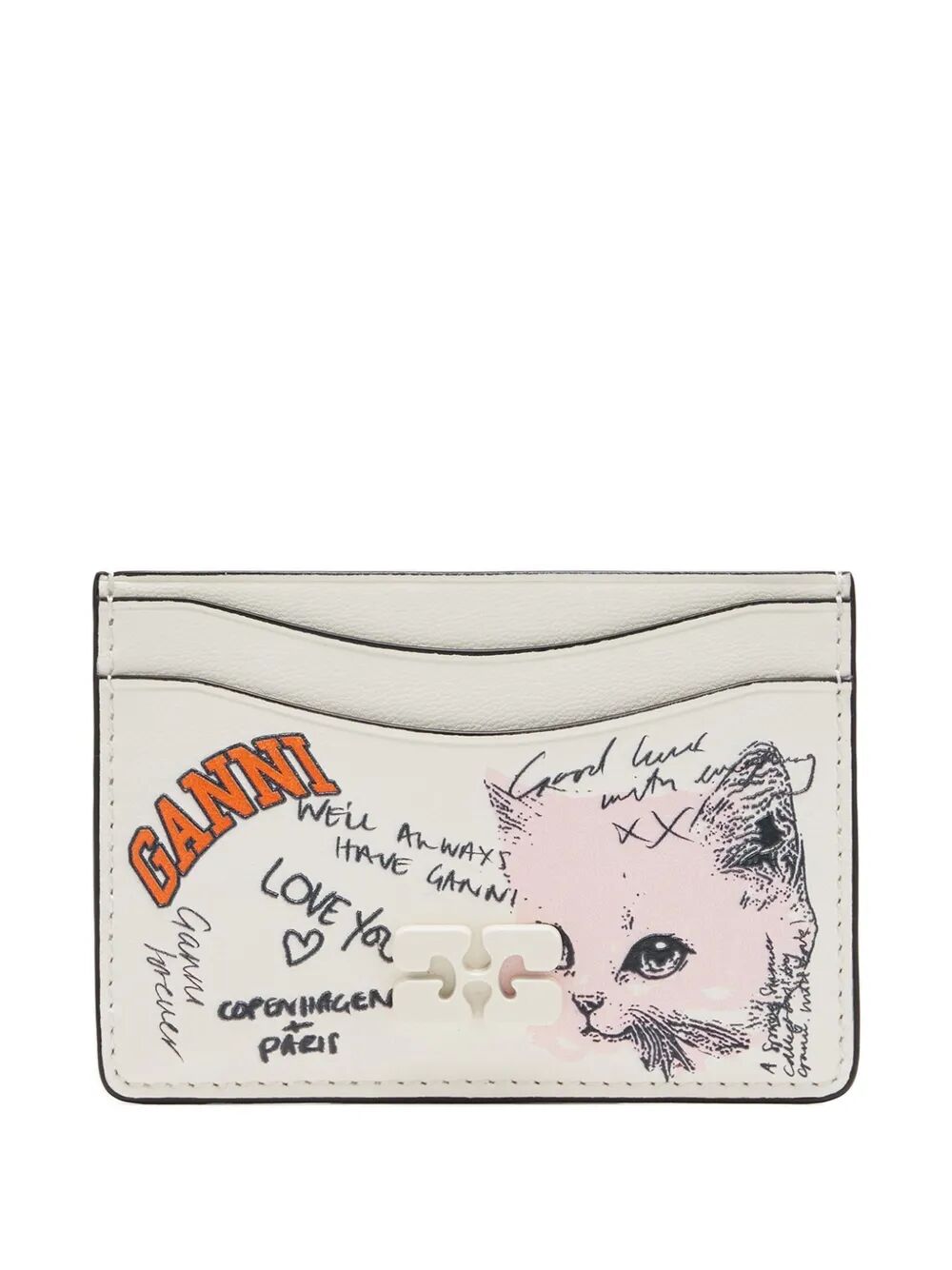 Ganni Card Holder Cat Signature