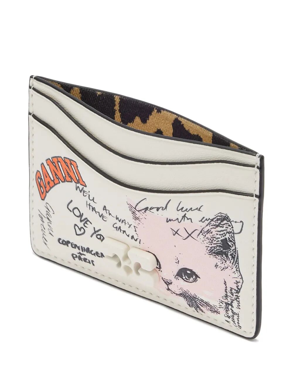 Ganni Card Holder Cat Signature