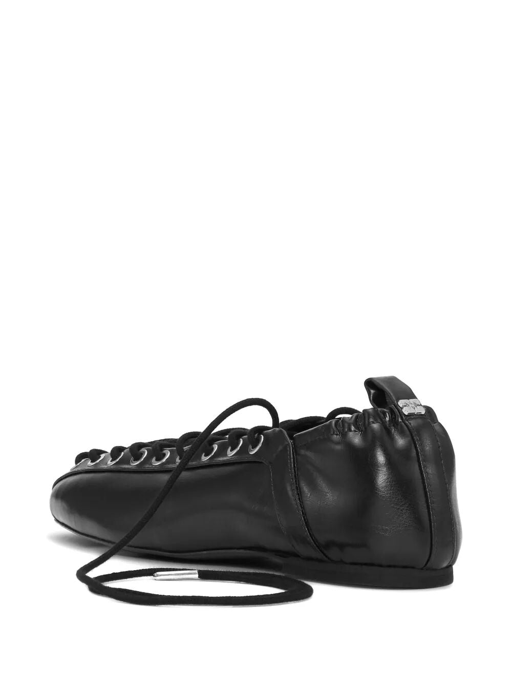 Eyelets Lace Up Ballerina