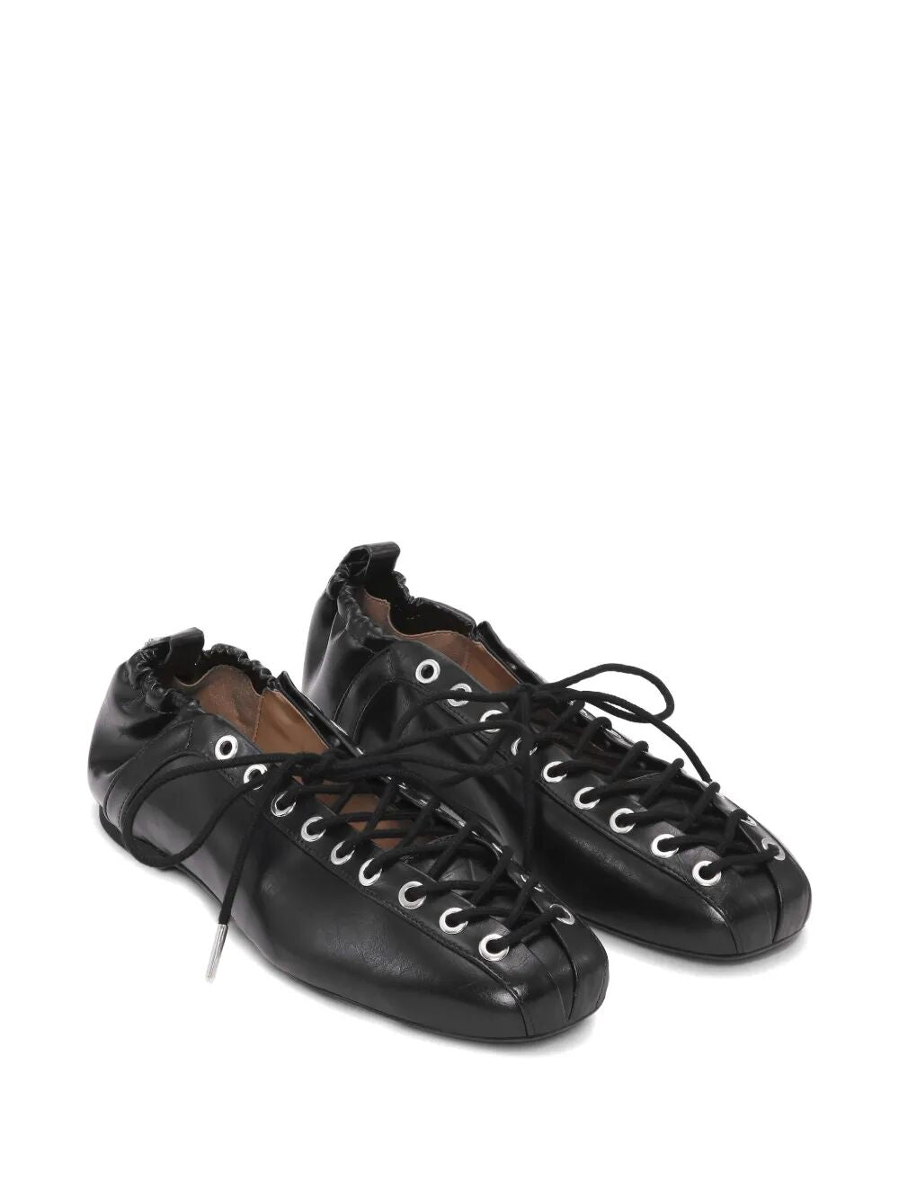 Eyelets Lace Up Ballerina
