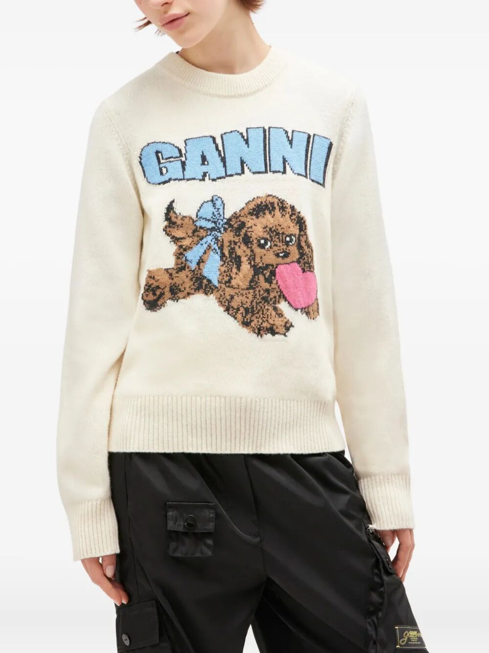 Graphic Wool Mix Fluffy