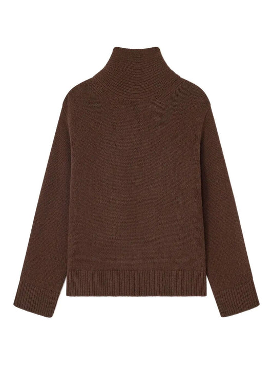 Chunky Yak Mix Open Back Pullover