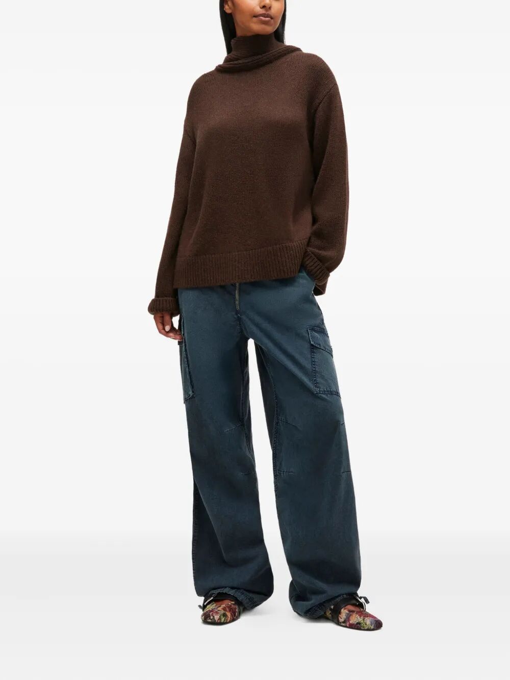 Chunky Yak Mix Open Back Pullover