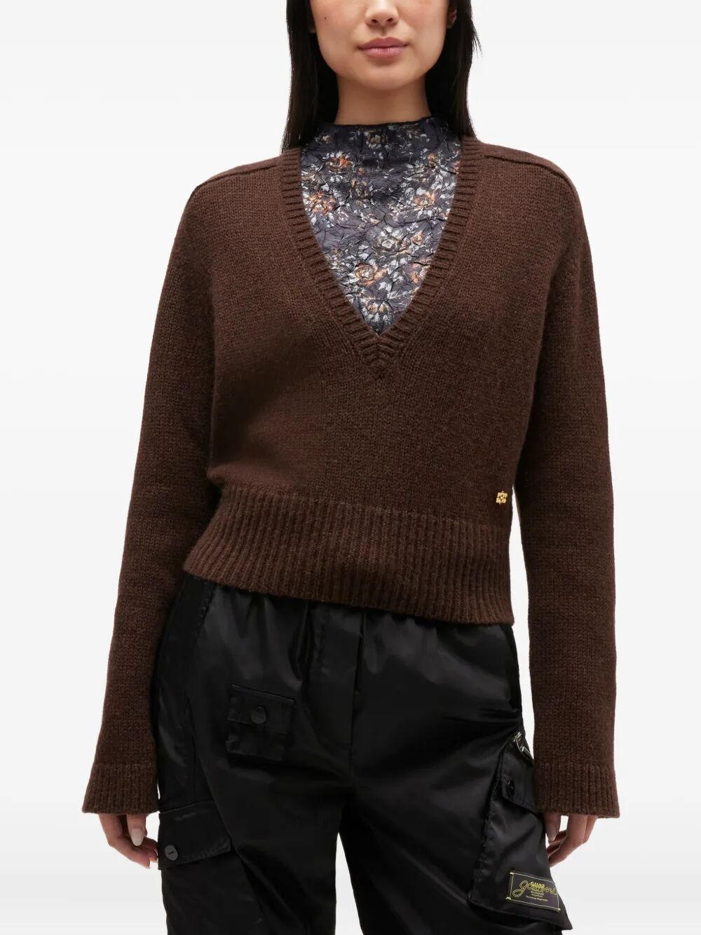 Wool Yak Mix Deep V-neck