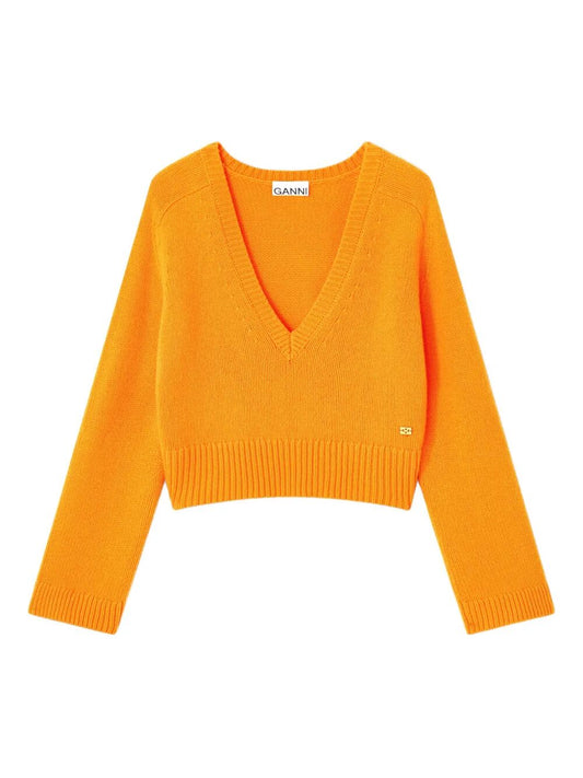 Chunky Cashmere Deep V-Neck