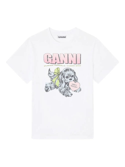 Basic Cotton Jersey Neon Puppy T-shirt