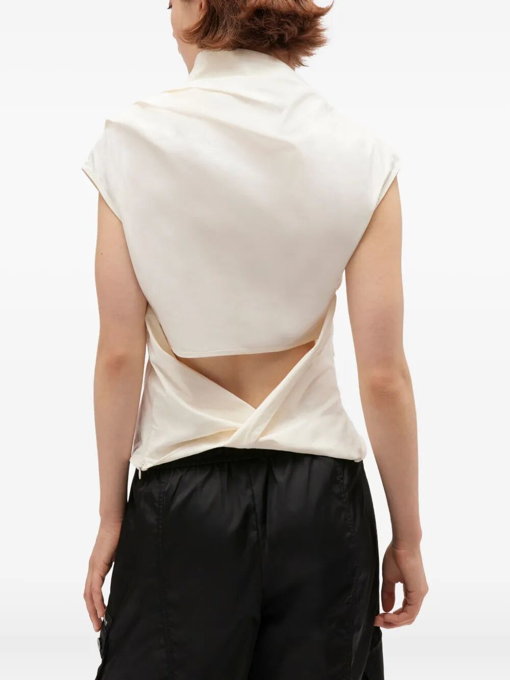 Stretch Cotton Ruched Top