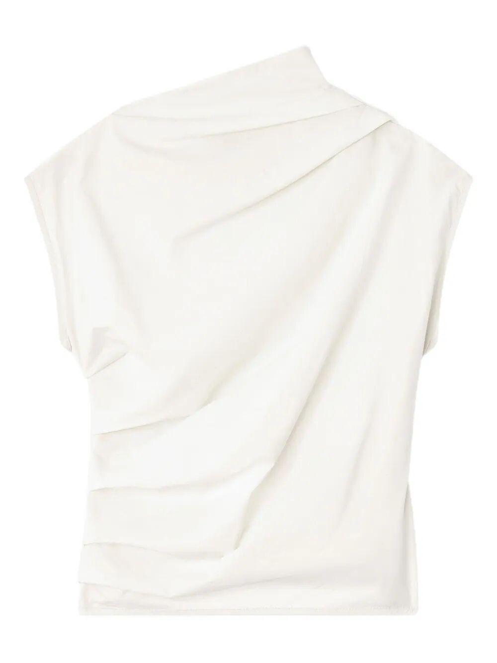Stretch Cotton Ruched Top